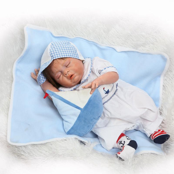 50cm Full Body Silicone Reborn Baby Dolls 20 inch Baby Doll for Kids Handmade Baby Reborn Doll Pacifier Doll for Birthday Gifts