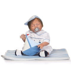 50cm Full Body Silicone Reborn Baby Dolls 20 inch Baby Doll for Kids Handmade Baby Reborn Doll Pacifier Doll for Birthday Gifts