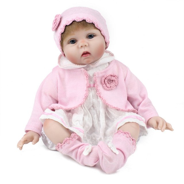 Soft Silicone 22 Inch Reborn Baby Dolls 55cm Alive BeBe Reborn Realistic Doll Baby Sleeping Girl Kids Toys