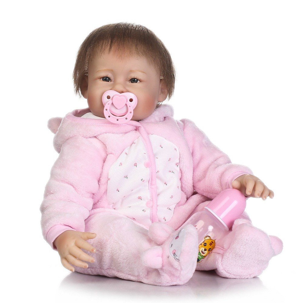55cm Soft Silicone Reborn Baby Doll Toys Like Real 22inch Princess Toddler Dolls For Girls Birthday Gift Play House Toy