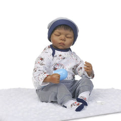 Hot! OCDAY 22 Inch Lifelike Reborn Baby Dolls Toy Soft Silicone Vinyl Doll Kids Playmate Gift For Girls Alive Bebe Reborn Doll