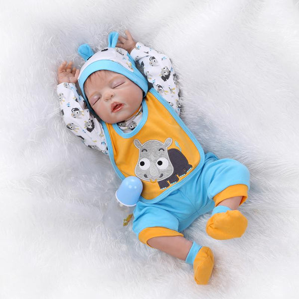 New 55cm Silicone Reborn Baby Doll Full Vinyl Body Bathed Sleeping Baby Alive Newborn Baby Doll Birthday Xmas Gifts Brinquedos