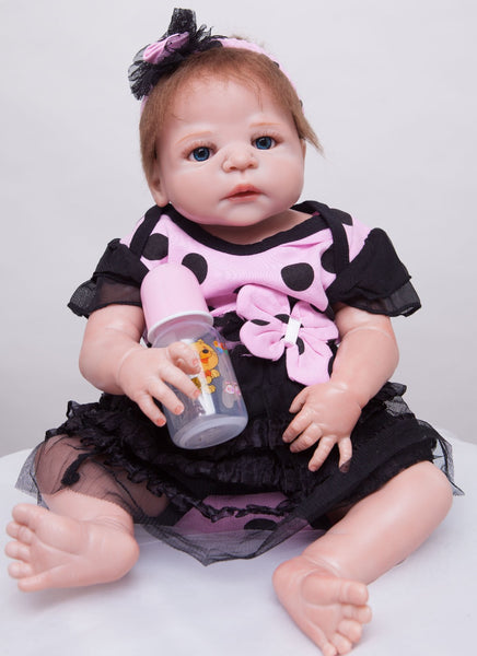 55cm Full Body Silicone Reborn Baby Doll Toys Lifelike Newborn Girl Baby-reborn Doll Child Brithday Gift Girls Brinquedos