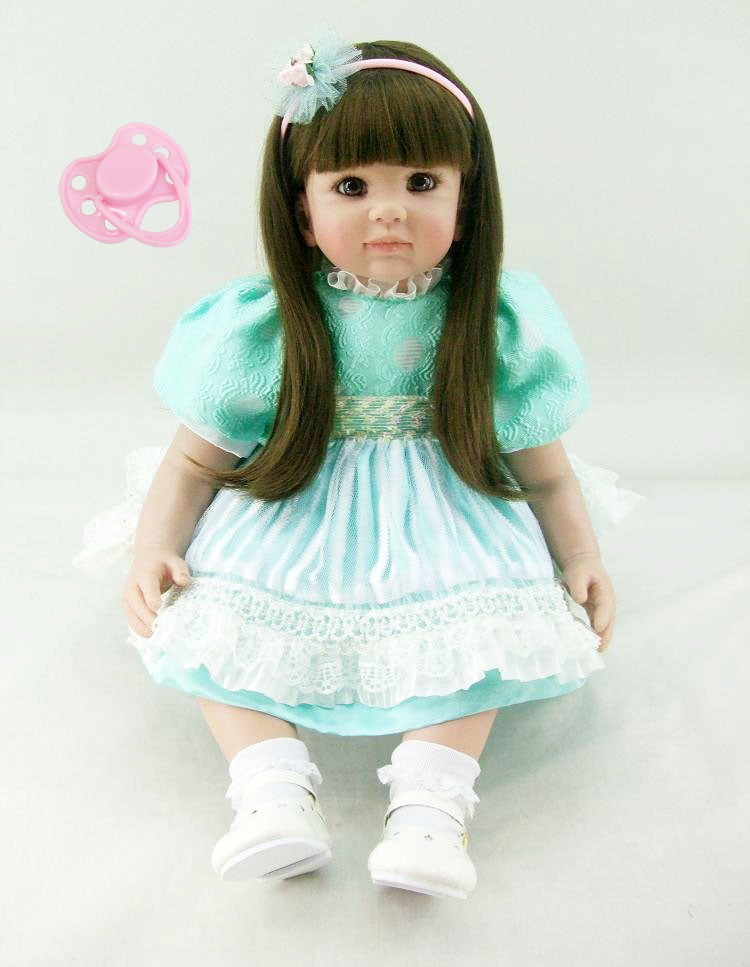 60cm Silicone Reborn Babies Doll Toys Girl Brinquedos Upscale Birthday Gift Vinyl Toddler Baby Princess Dolls Collection