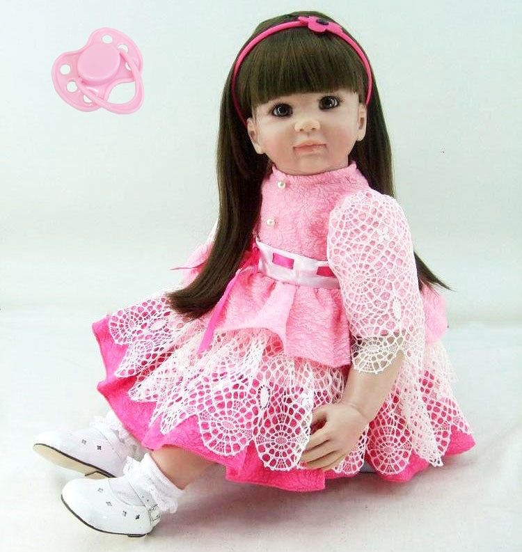 60cm Silicone Reborn Baby Doll Toys Vinyl Exquisite Princess Toddler Dolls High Quality Birthday Present Gift Girls Brinquedos