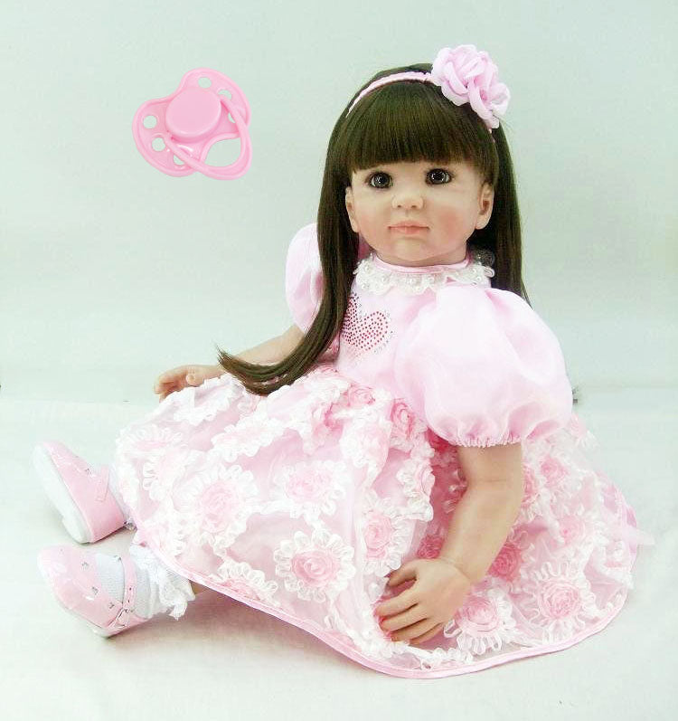 60cm Silicone Reborn Babies Doll Toy For Girl Vinyl Princess Toddler Doll Birthday Gift Present Child Kids Play House Toy